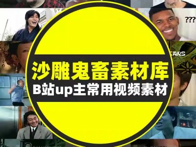 【付费购买资源】33.03GB｜3000多款抖音热门b站up主常用沙雕搞笑鬼畜短视频剪辑素材表情包bgm音效包